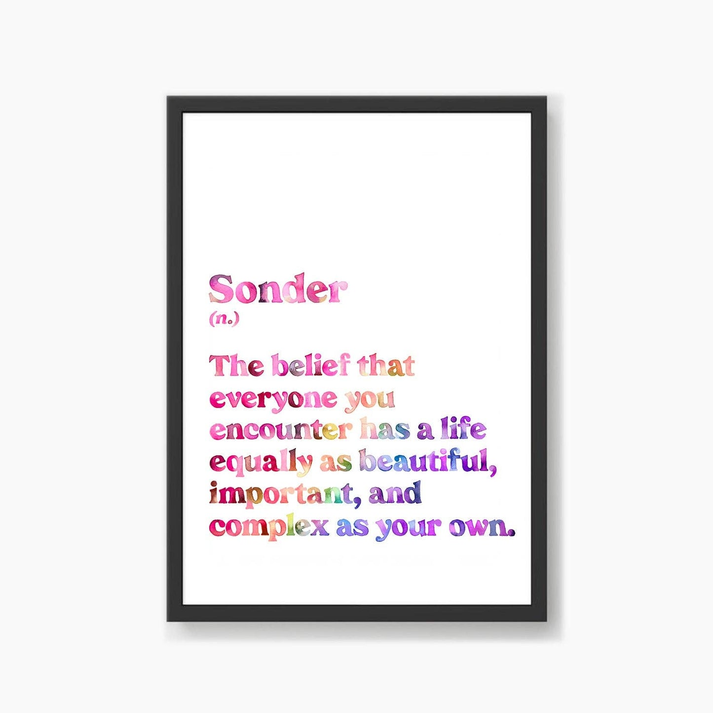 Sonder Definition Rainbow Art Print: A5 Size