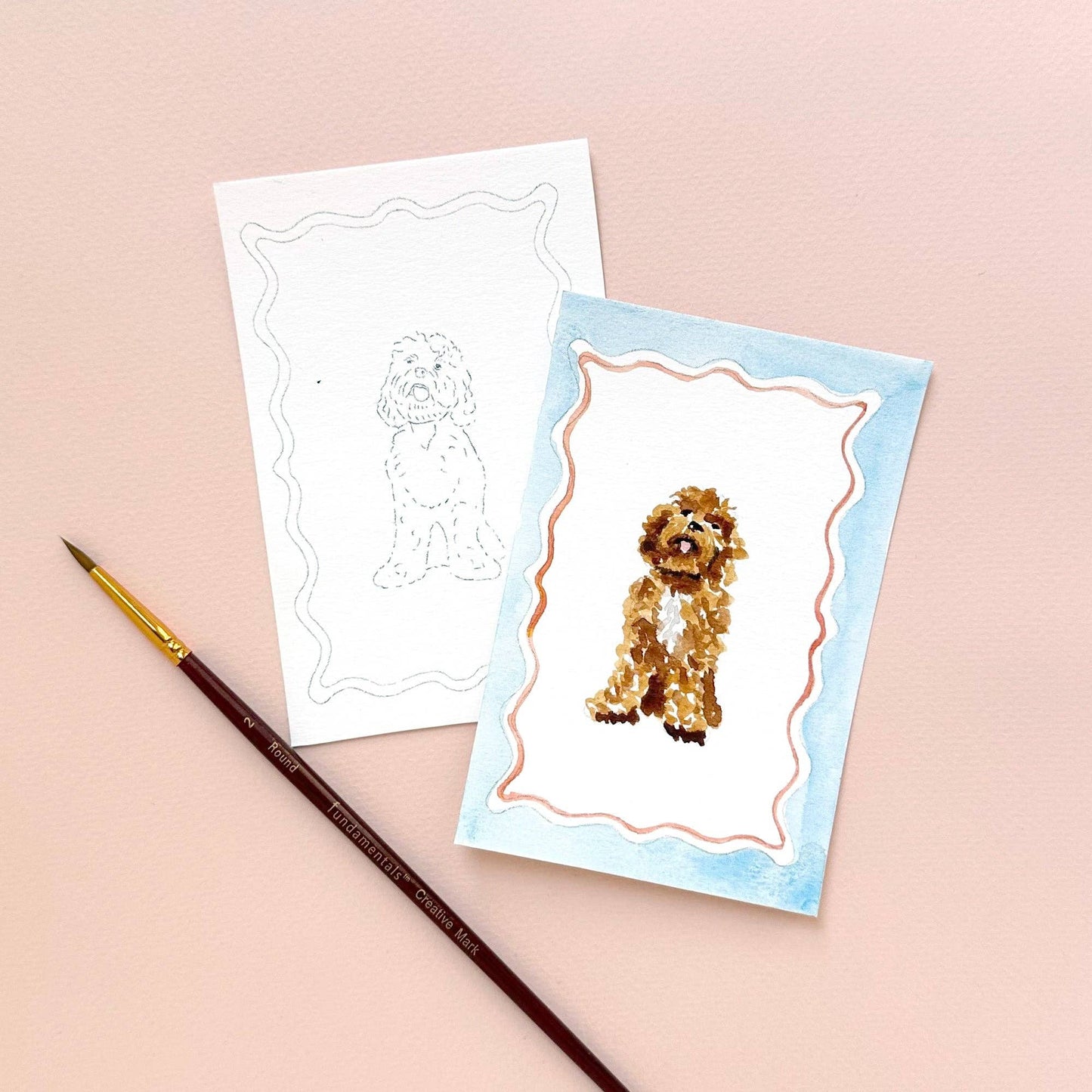 Mini Watercolour Painting Kit: Dogs