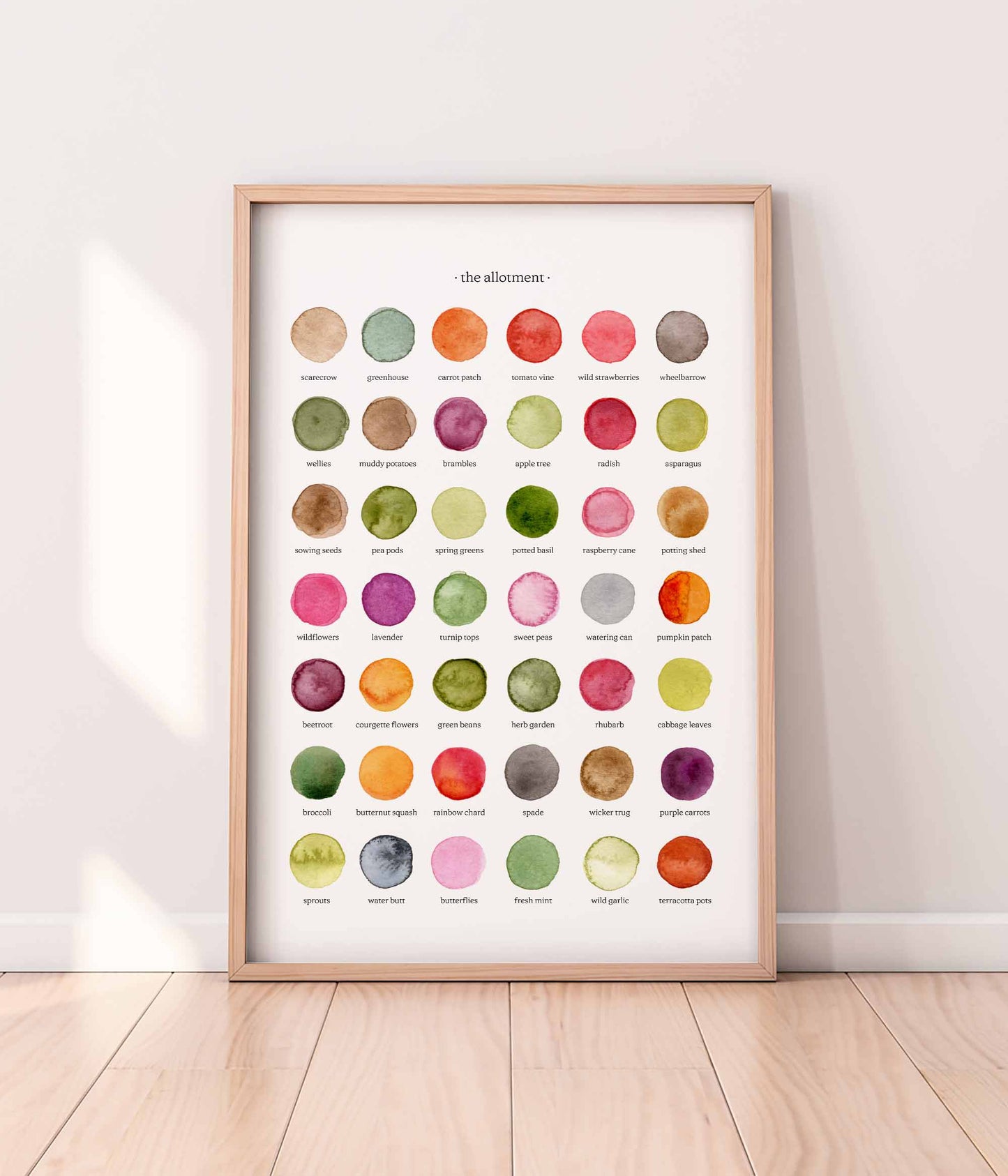 The Colours of The Allotment Print: A4