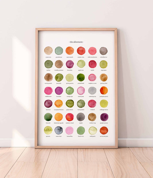 The Colours of The Allotment Print: A4
