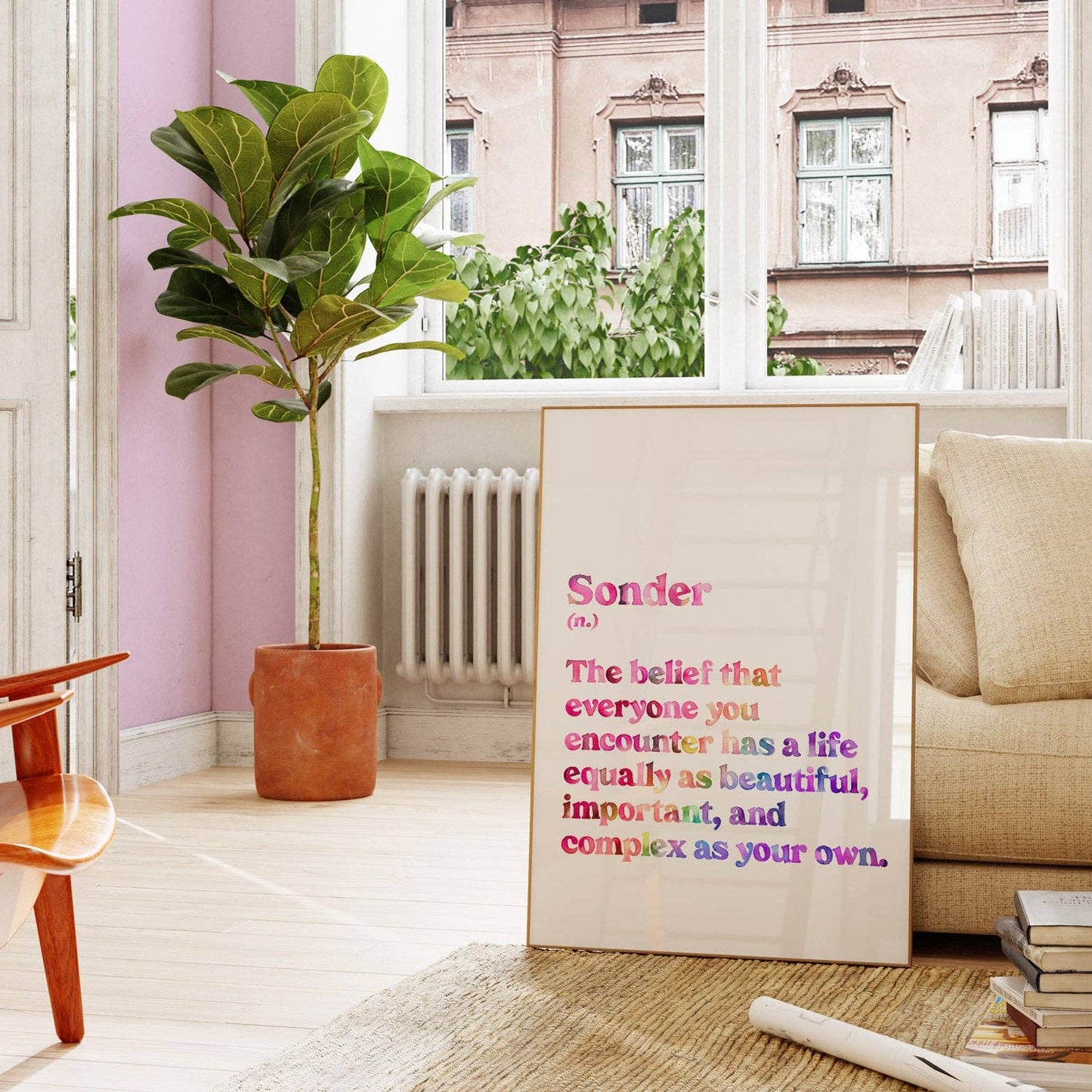 Sonder Definition Rainbow Art Print: A5 Size