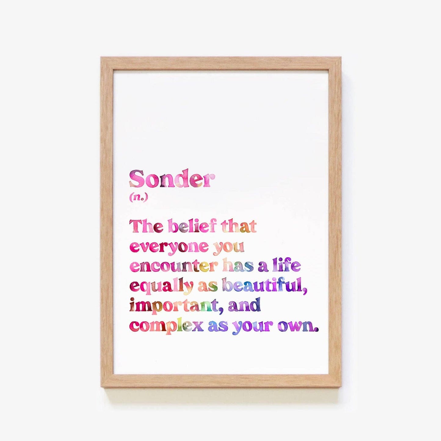 Sonder Definition Rainbow Art Print: A5 Size