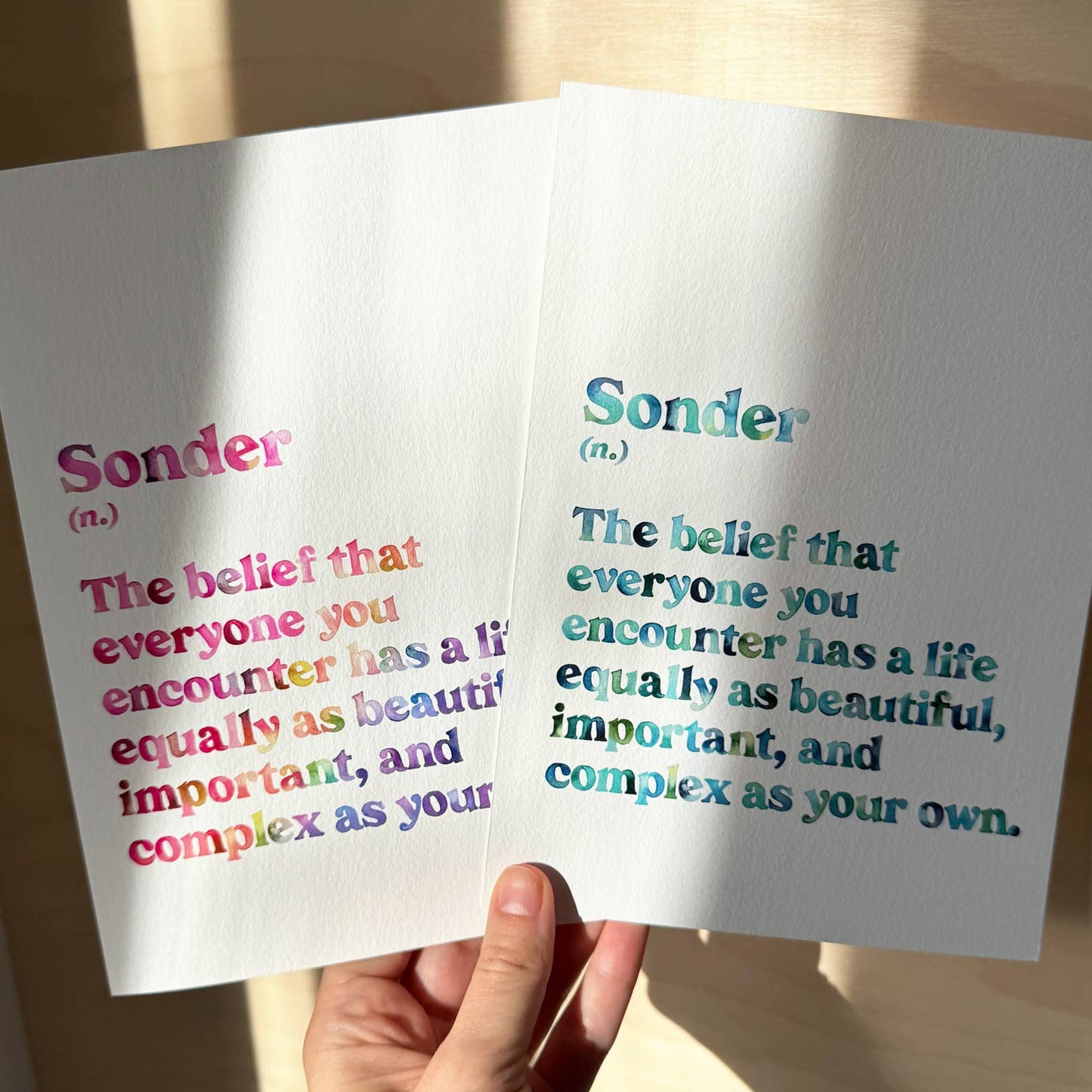 Sonder Definition Rainbow Art Print: A5 Size