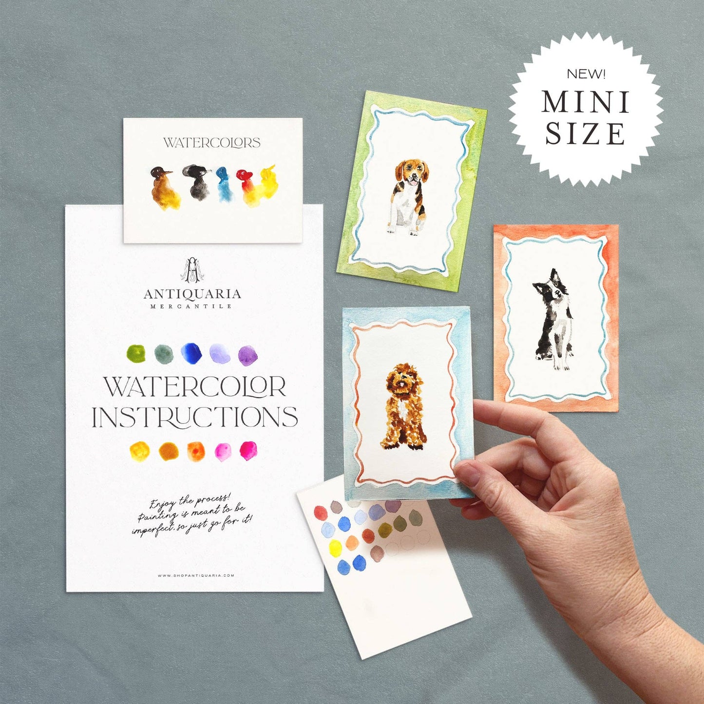 Mini Watercolour Painting Kit: Dogs