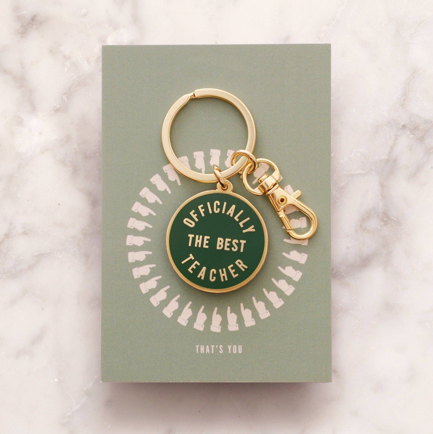 Officially the Best Teacher - Enamel Keyring