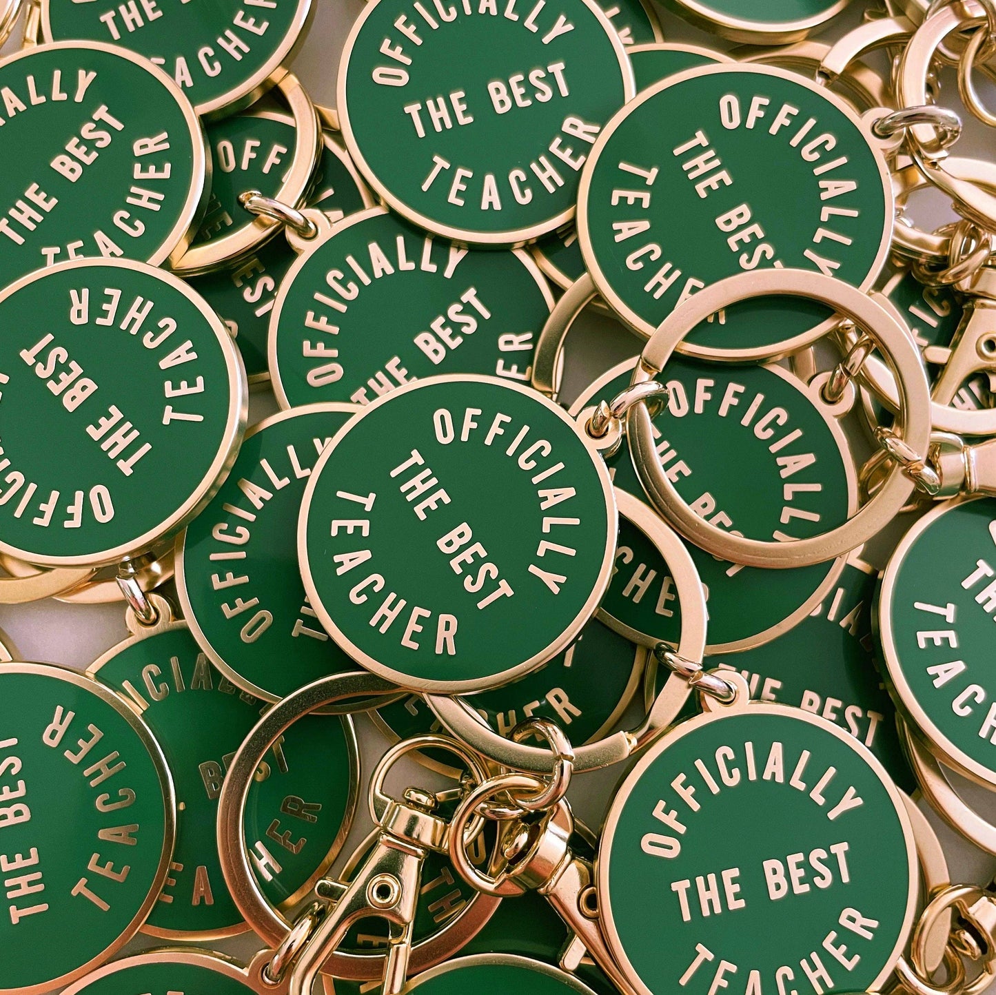 Officially the Best Teacher - Enamel Keyring