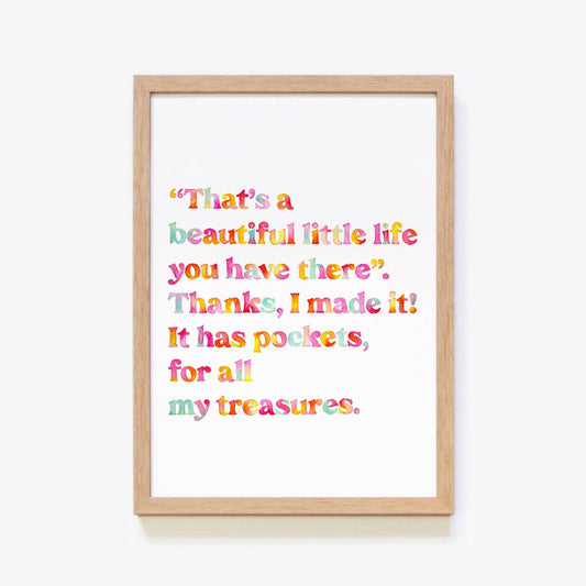 Beautiful Little Life Art Print: A5 Size