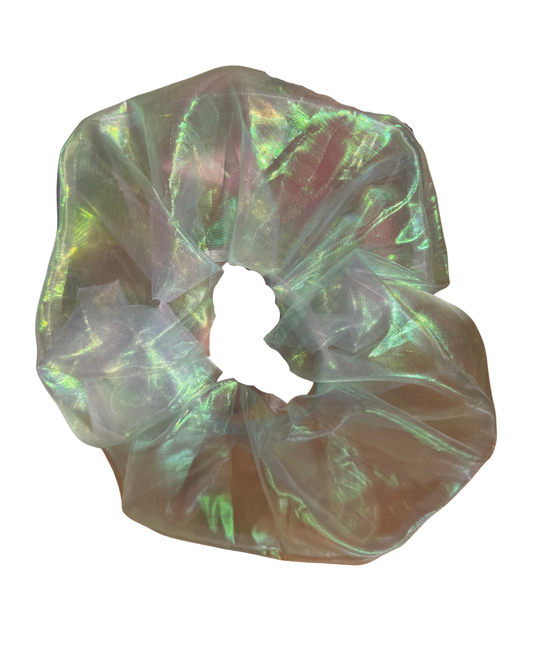 Ice Blue Iridescent Mega Scrunchie