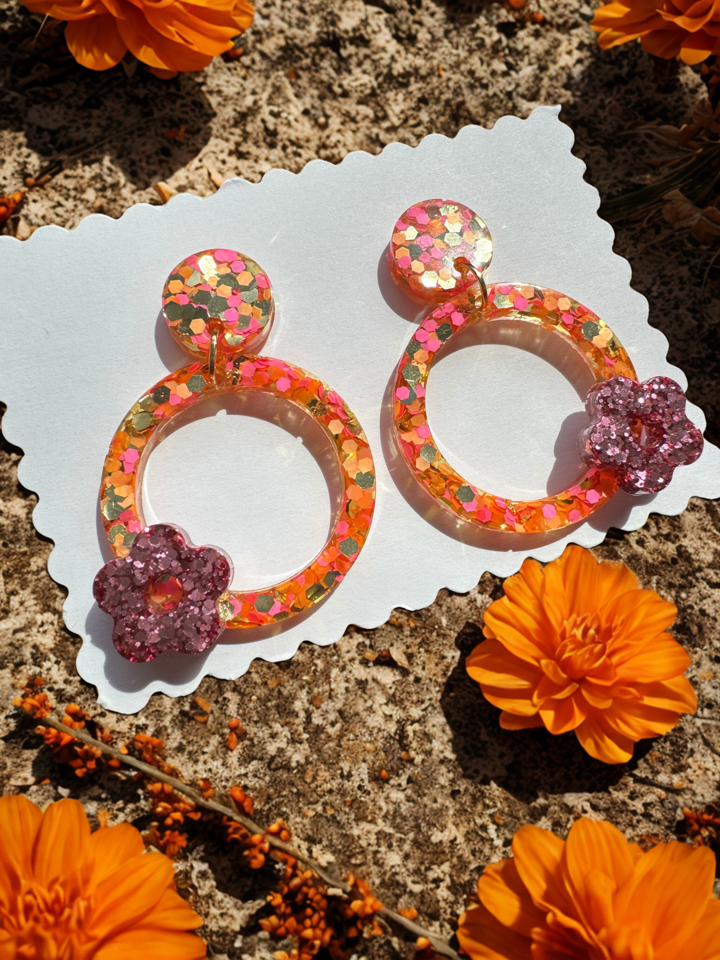 Carnival Flower Hoops