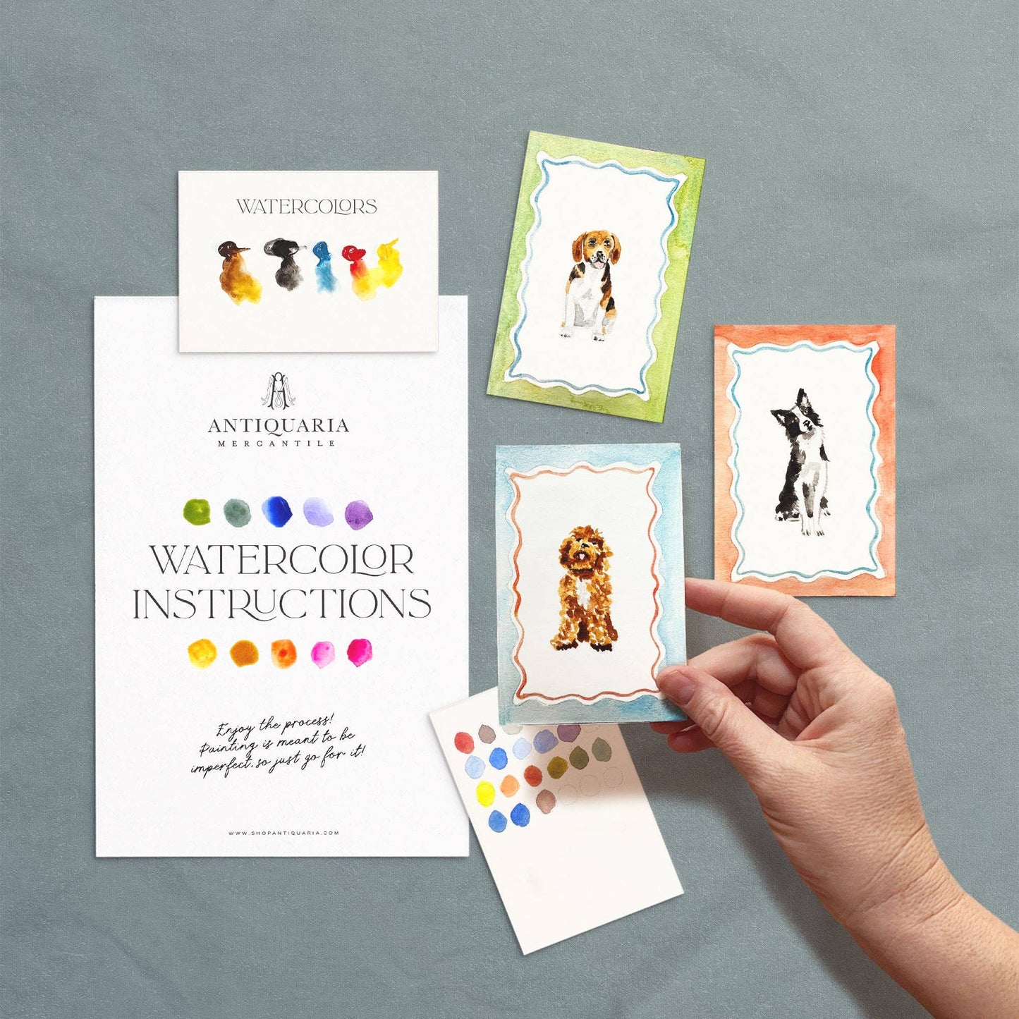 Mini Watercolour Painting Kit: Dogs