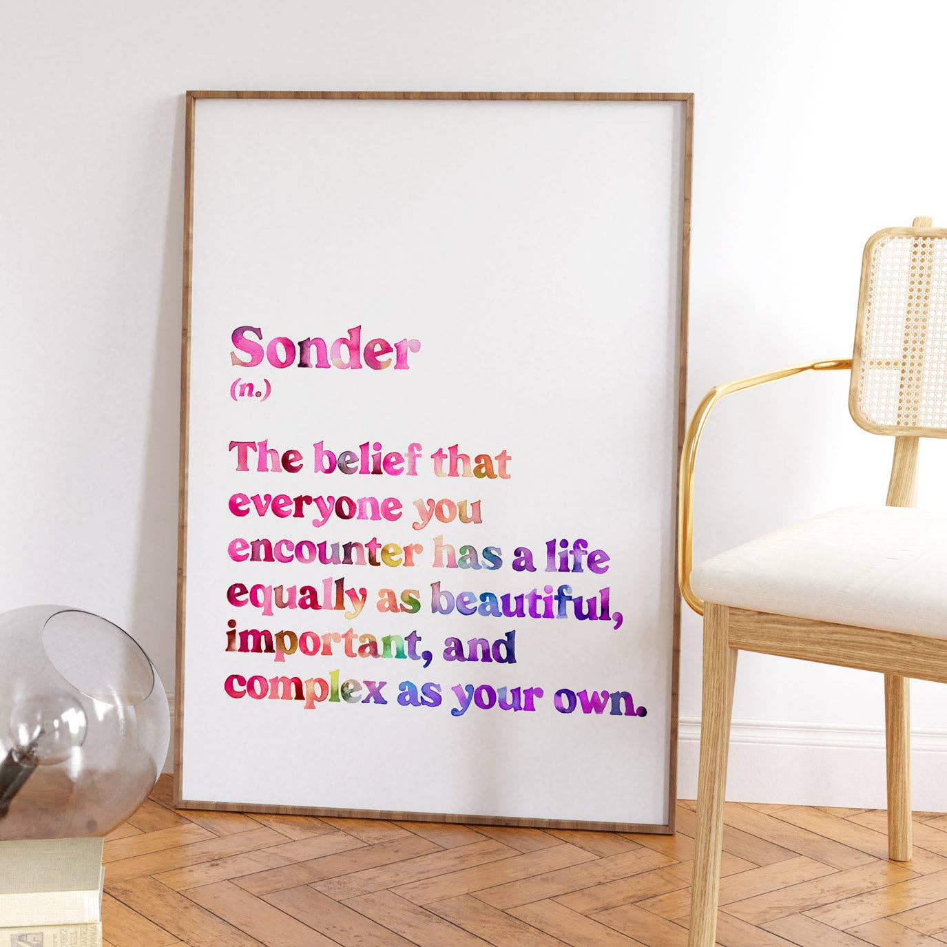 Sonder Definition Rainbow Art Print: A5 Size