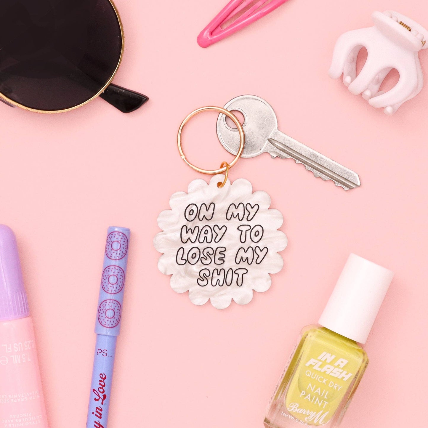 On My Way Keyring