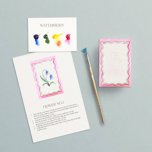 Mini Watercolour Painting Kit: Flowers