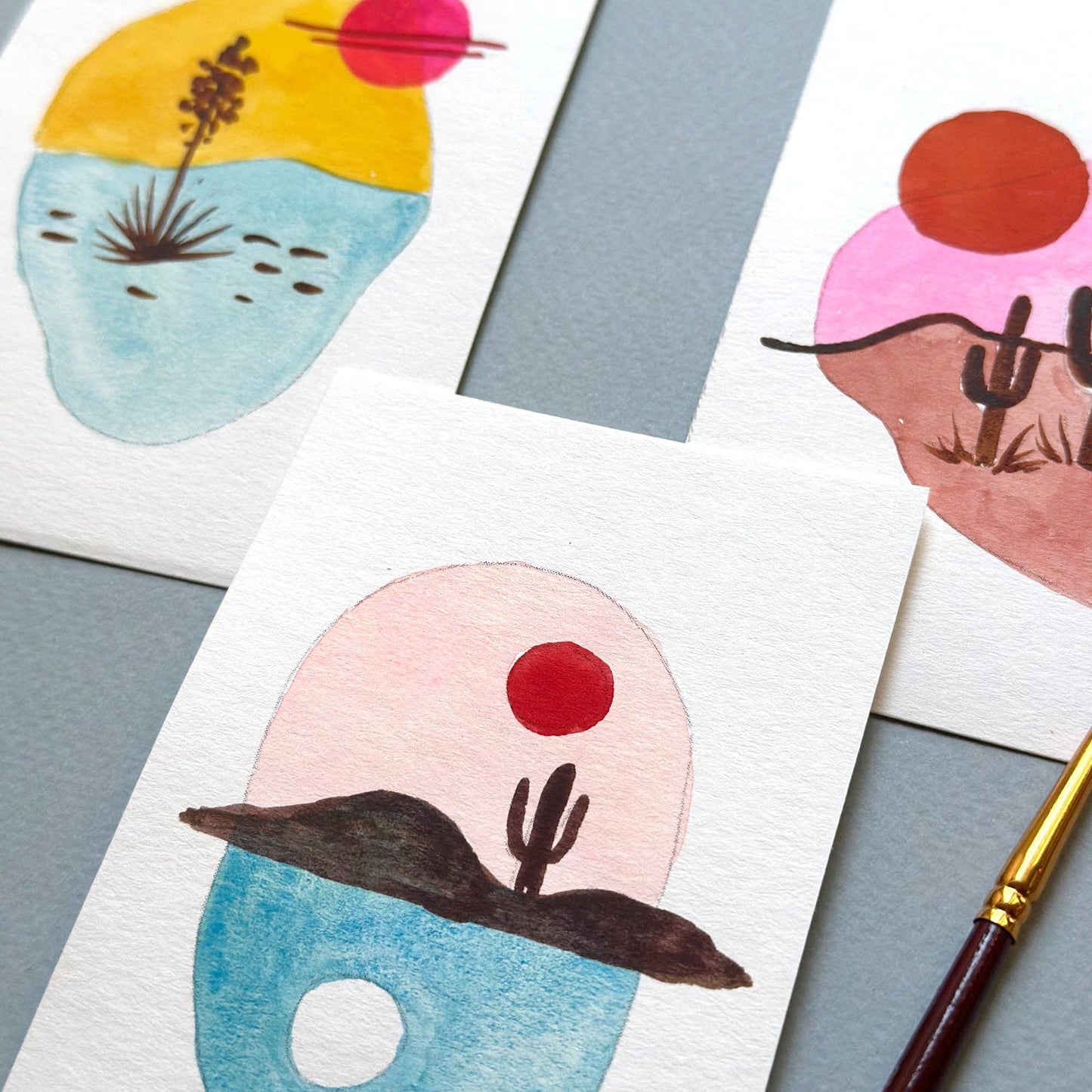 Mini Watercolour Painting Kit: Desert Landscapes