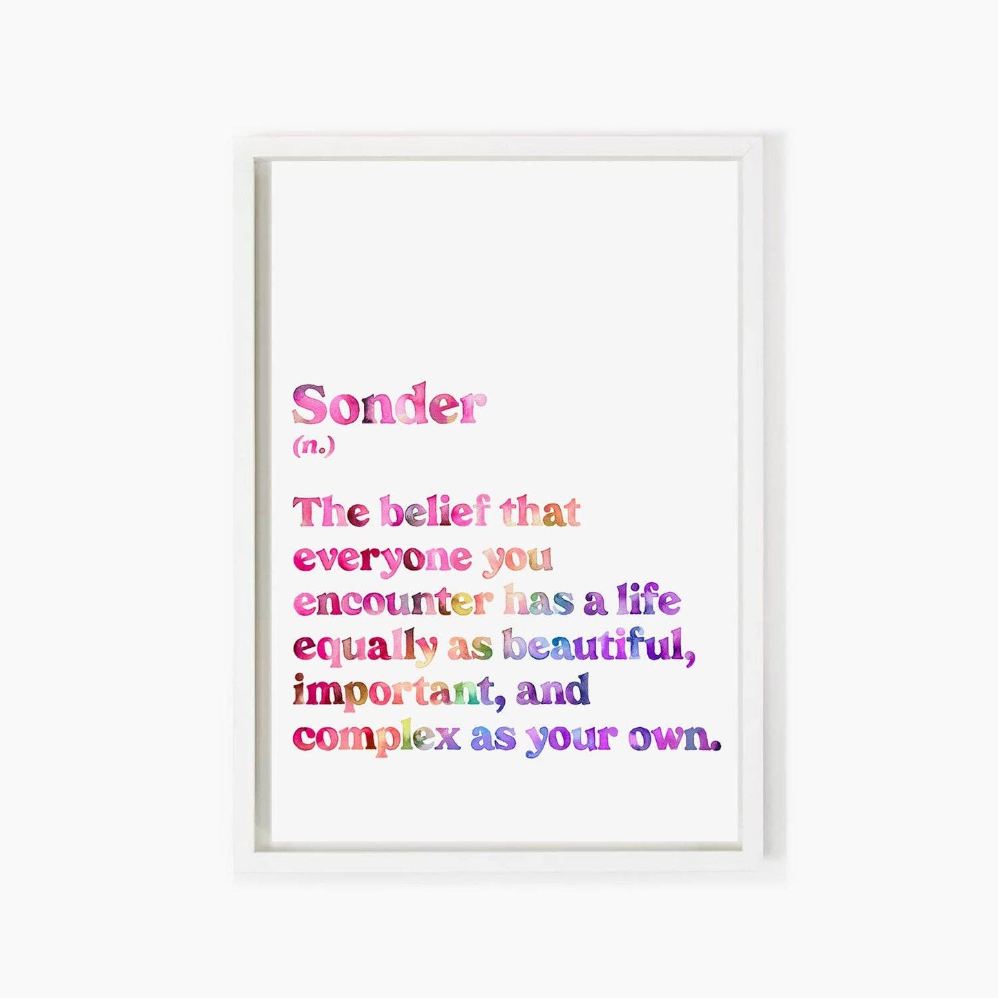 Sonder Definition Rainbow Art Print: A5 Size