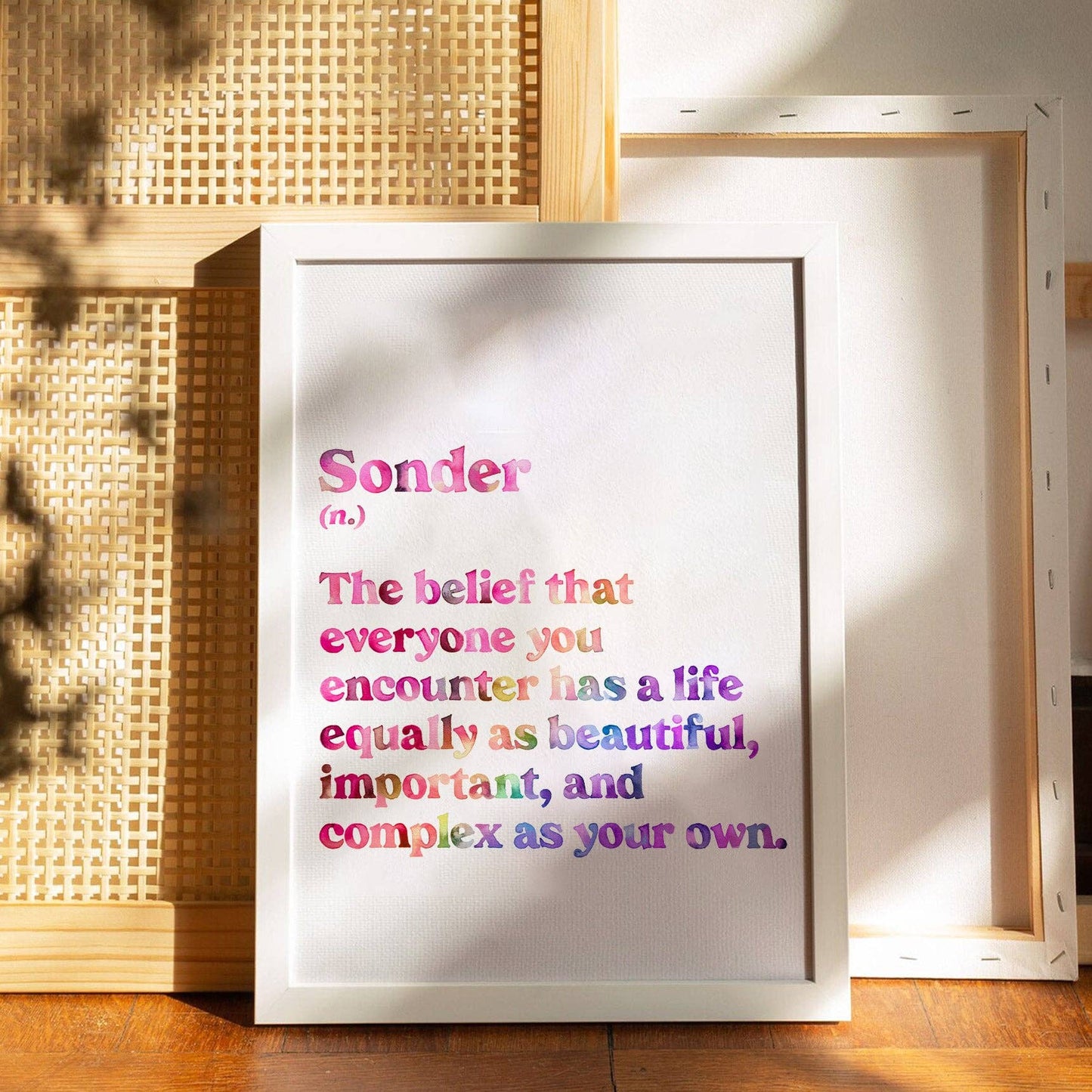 Sonder Definition Rainbow Art Print: A5 Size